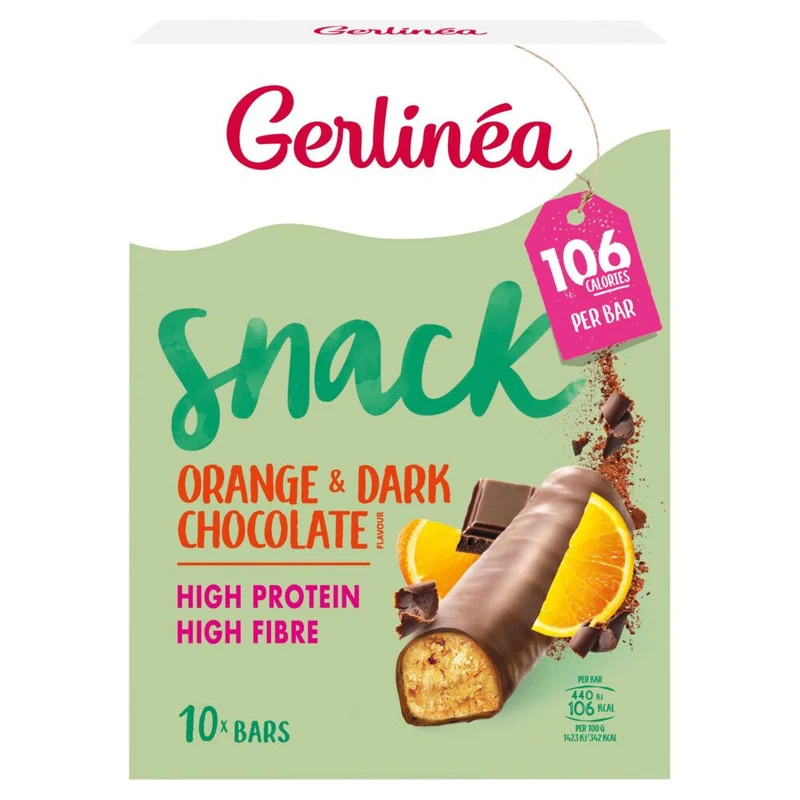 Gerlinea Snack Repen Orange & Dark Chocolate 10 stuks