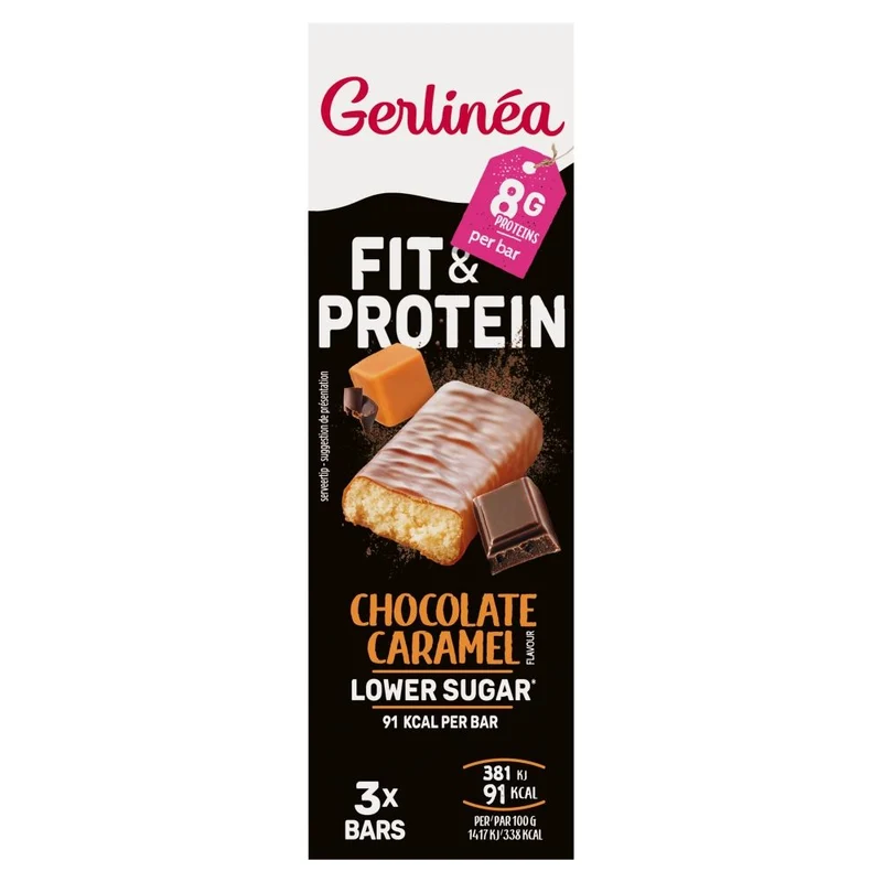 Gerlinea Fit & Protein Reep Chocolade & Karamel 81 gram