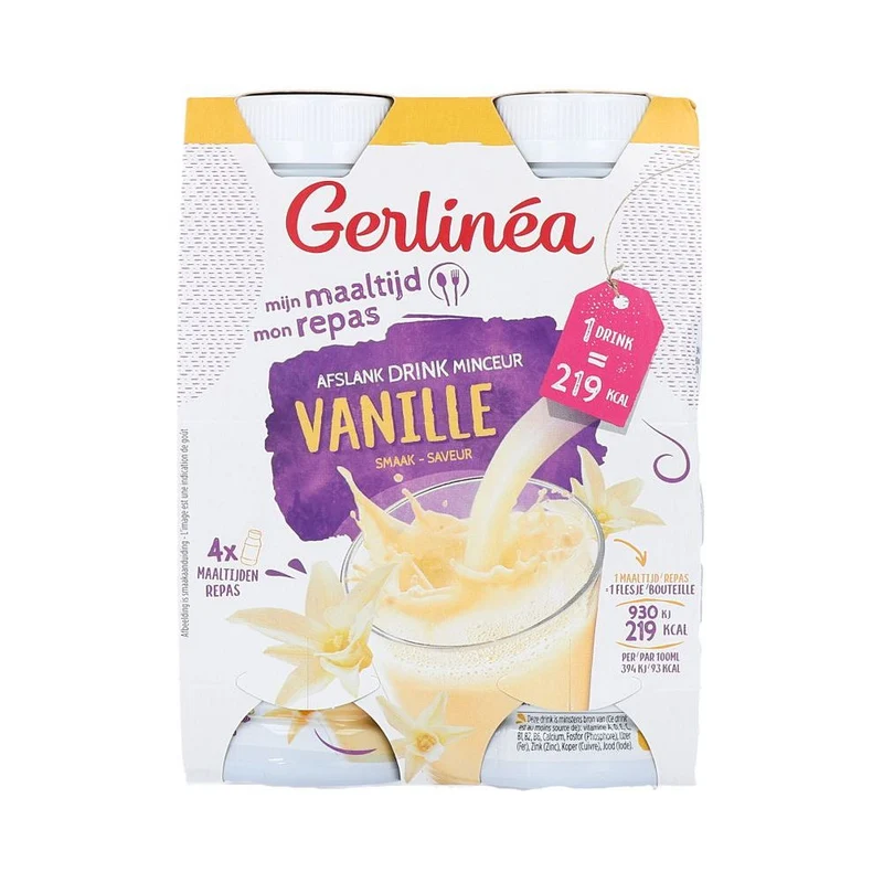 Gerlinéa Mijn Maaltijd Afslank Drink Vanillesmaak 4-pack 4 stuks