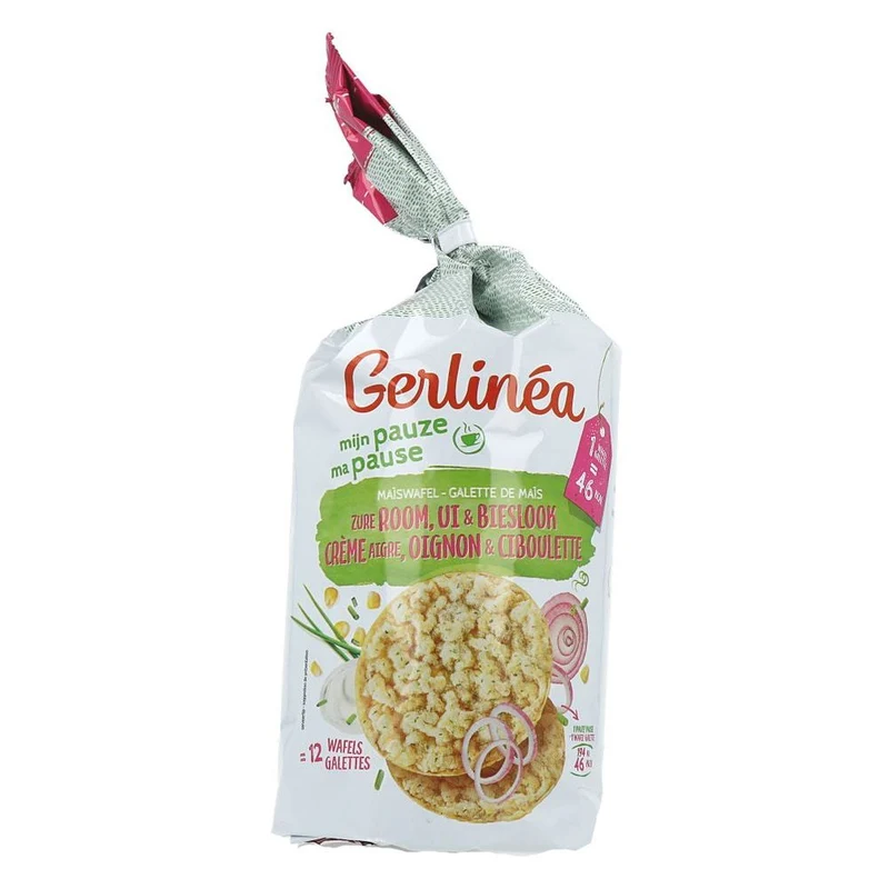 Gerlinéa Mijn Pauze Maïswafel Roomkaas & Bieslook Smaak 12 stuks