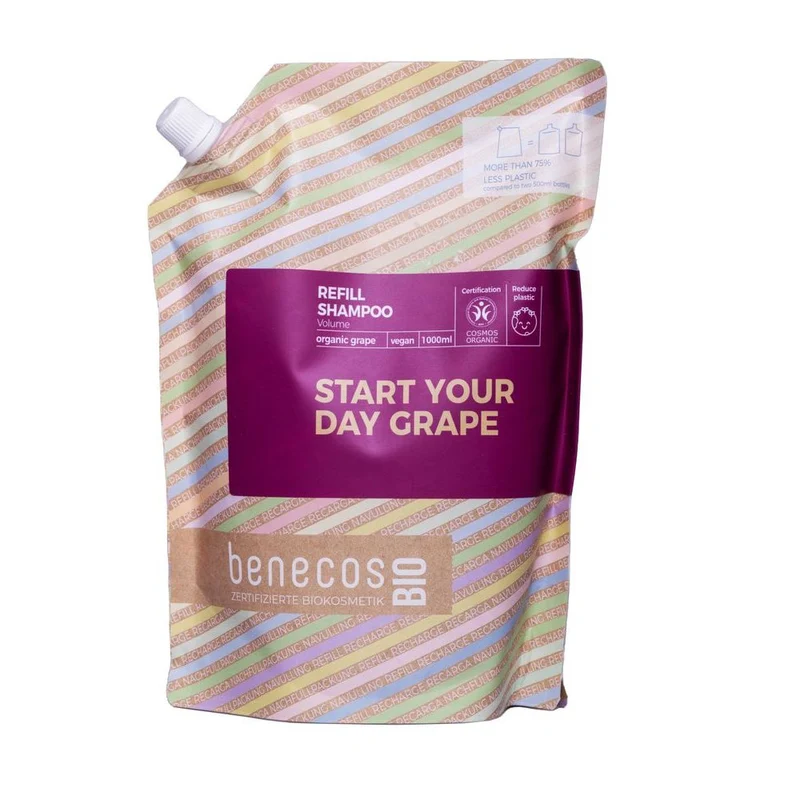 Benecos Bio Shampoo Volume Organic Grape Start Your Day Grape Refill-Bag 1 liter