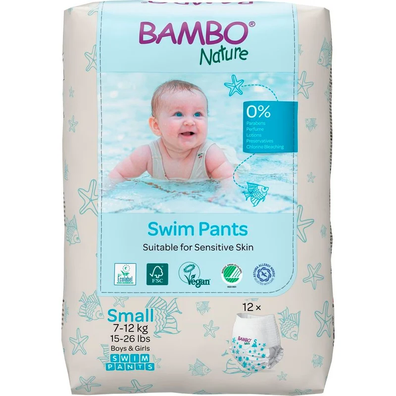 Bambo Nature Zwemluierbroekjes Small 7-12kg 12 st