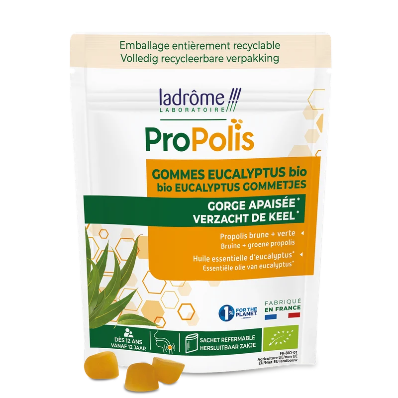 LaDrôme Propolis Gommetje Eucalyptus Bio 45 gram