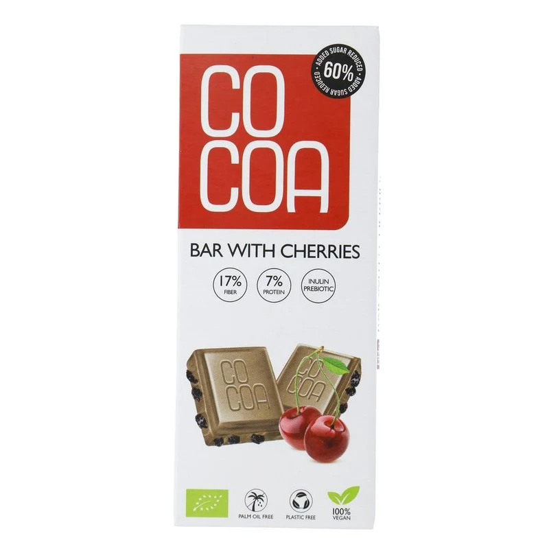 Cocoa Biologische Chocolade Reep Met Kersen 40 gram