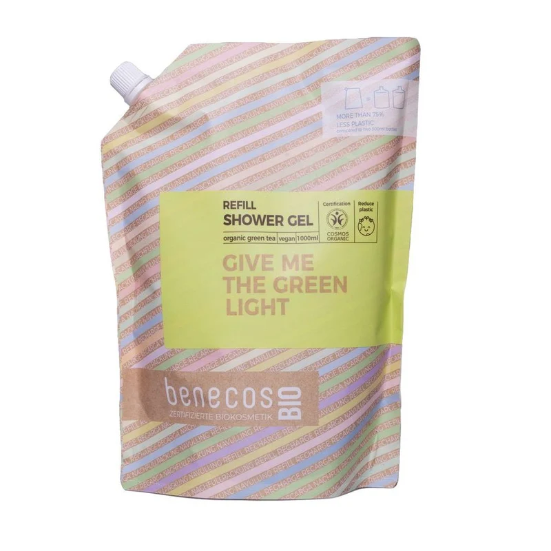 Benecos Bio Douchegel Organic Green Tea Give Me The Green Light Refill-Bag 1 liter