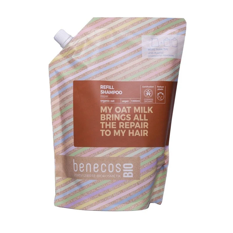 Benecos Bio Shampoo Repair Organic Oat My Oatmilk Brings All The Repair To My Hair Refill-Bag 1 liter