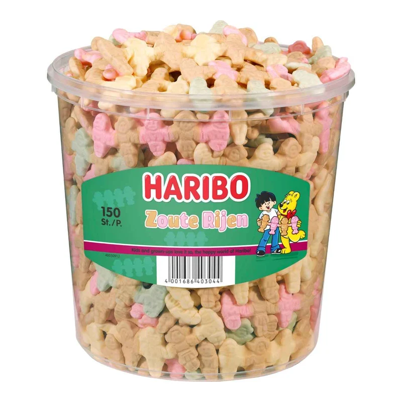 Haribo Zoute Rijen Silo (150 Stuks)