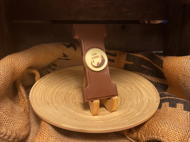 Chocoladeletter I met logo