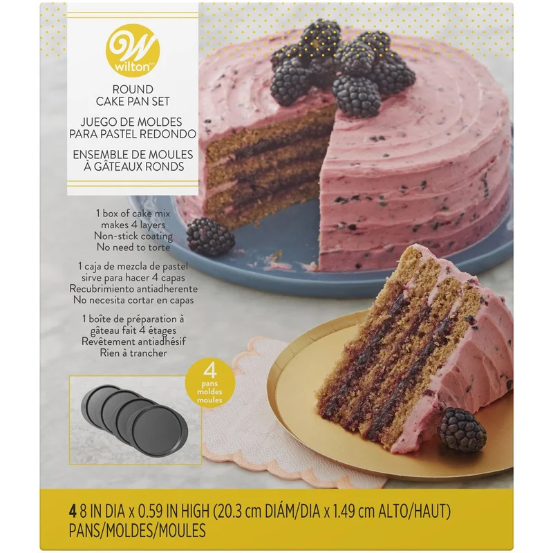 Wilton Cake Pan Easy Layers 20 cm Set/4