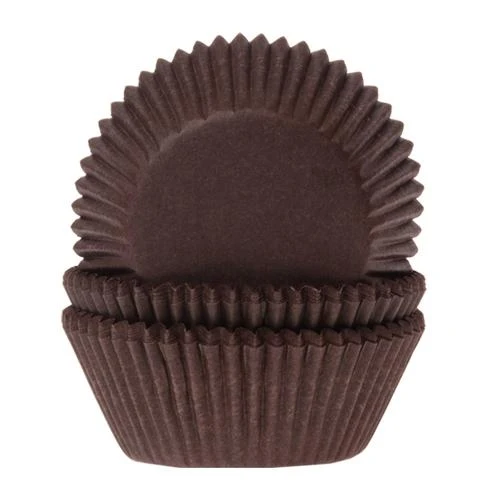 House of Marie Mini Baking cups Bruin 60 stuks