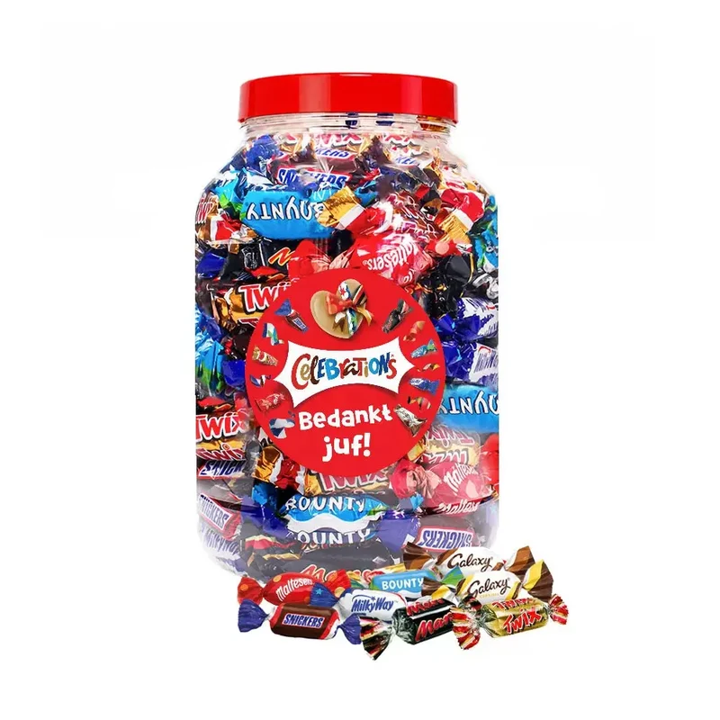 Mars Celebrations chocolademix "Bedankt juf!" - cadeau voor juf - 1200g