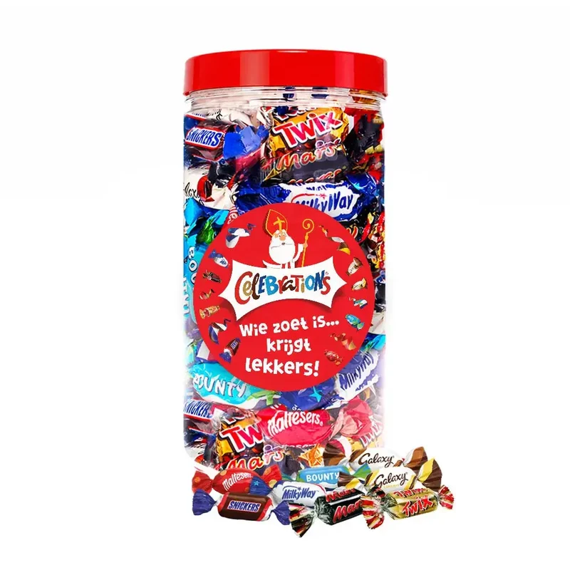 Mars Celebrations chocolade van Sinterklaas "Wie zoet is krijgt lekkers!" - 580g