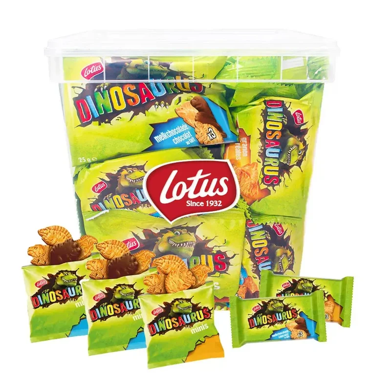 Lotus Dinosaurus Original & Mini’s mix - voordeel maandpakket - 28 stuks - 750g