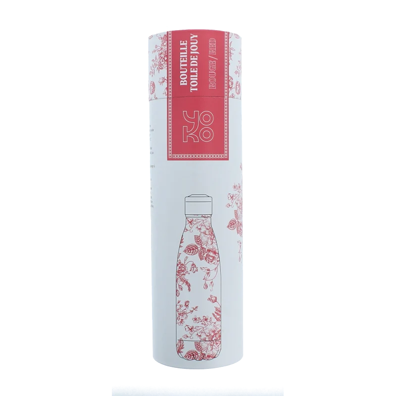 Yoko Drinkfles Toile de Jouy red isotherm 500ml