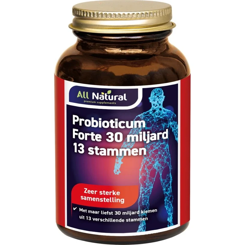 All Natural Probioticum Forte 30 miljard 13 stammen Capsules 60 vcaps