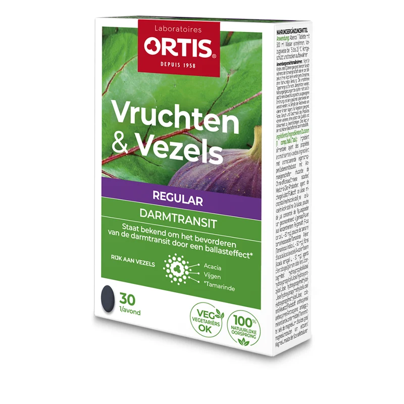 Ortis Vruchten & Vezels Regular Darmtransit Tabletten