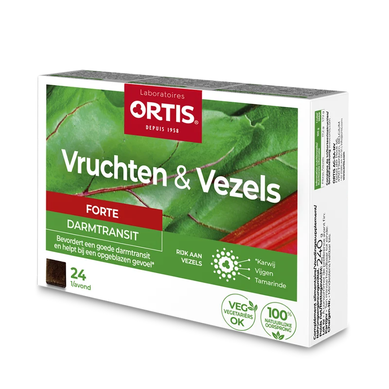 Ortis Vruchten & Vezels Forte Darmtransit Blokjes