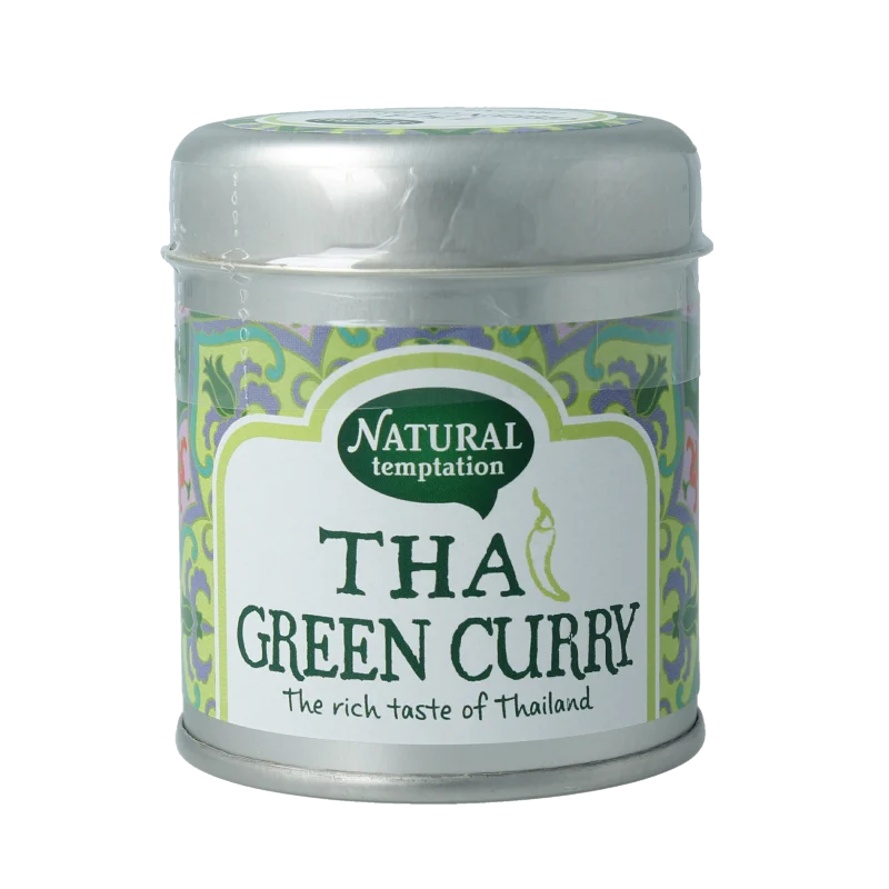 Natural Temptation Thai green curry blikje bio 35 gram