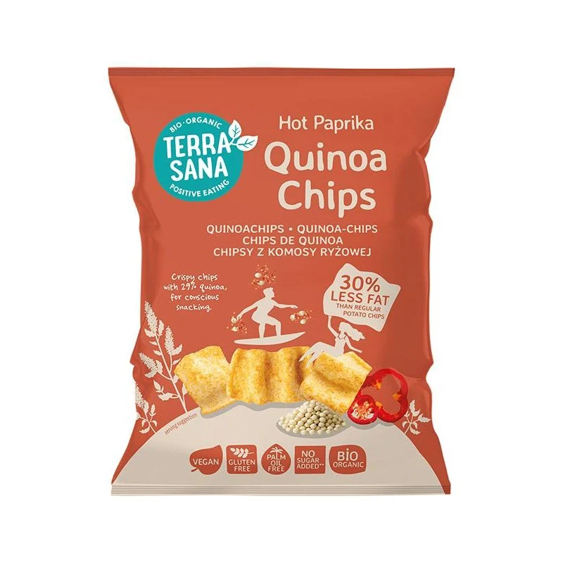 Terrasana Quinoa chips hot paprika bio 75 gram