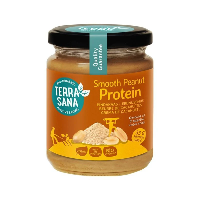 Terrasana Proteine pindakaas fijn bio 250 gram