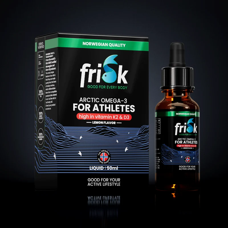 Frisk Omega 3 sporters – visolie met K2 & D3 50 ml