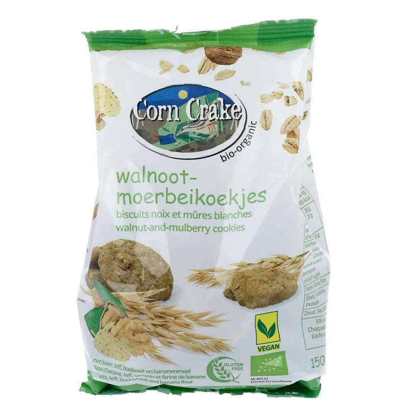 Corn Crake Walnoot Moerbei Koekjes 150 gram
