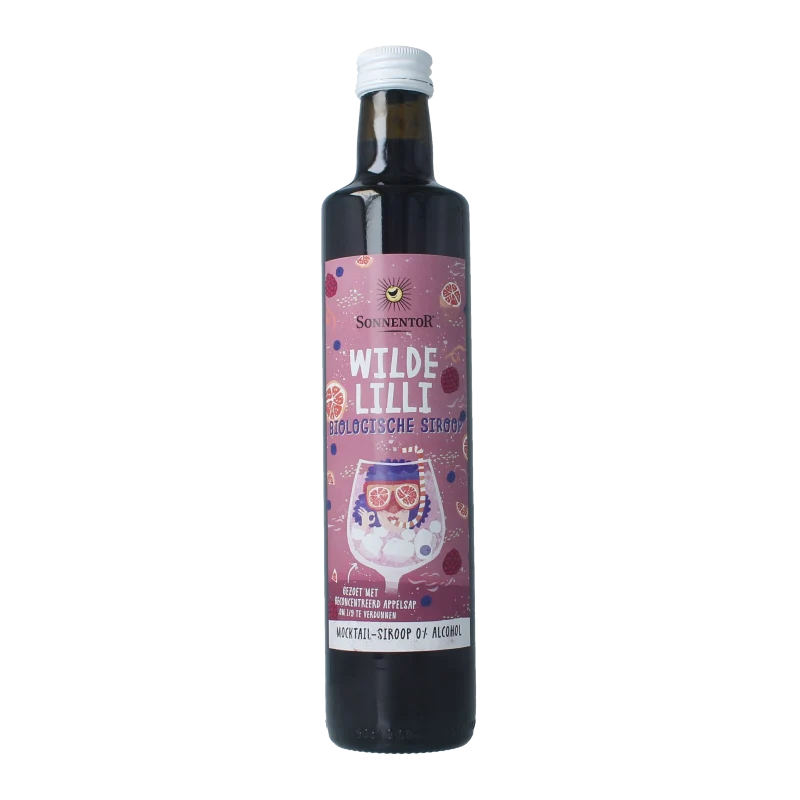Sonnentor Wilde lilli mocktail siroop alcoholvrij bio 500 ml