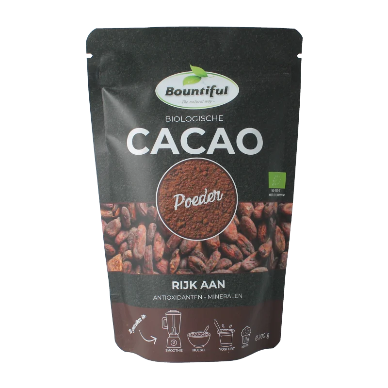 Bountiful Cacao poeder bio 200 gram