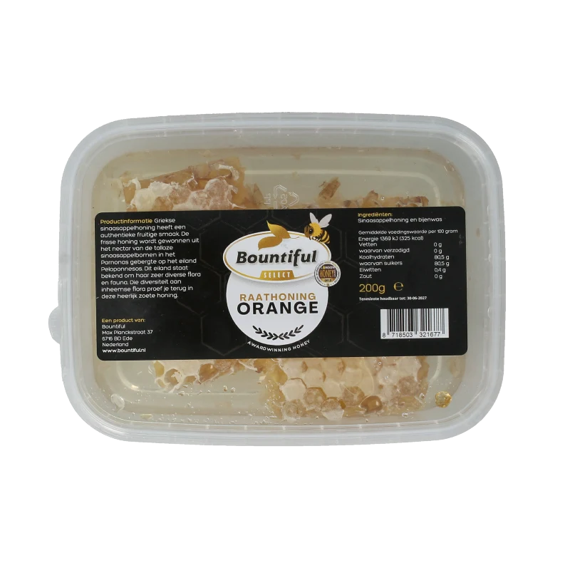 Bountiful Griekse honingraat sinaasappel 200 gram