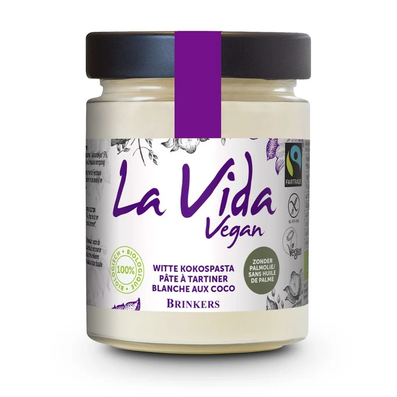 La Vida Vegan Witte Kokospasta Biologisch 270 gram
