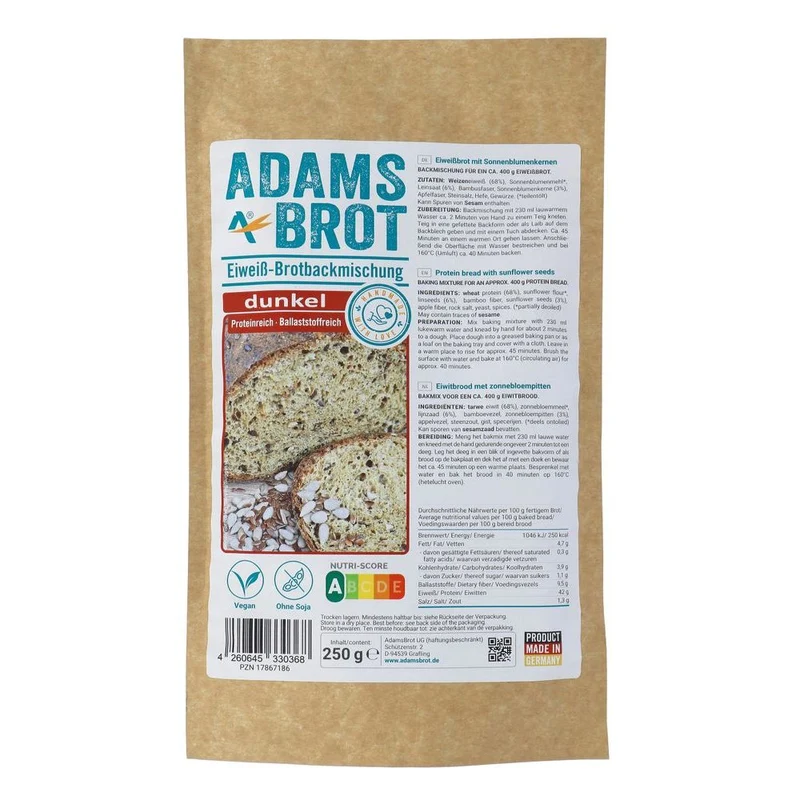 Adams Brot Broodmix Dunkel 250 gram