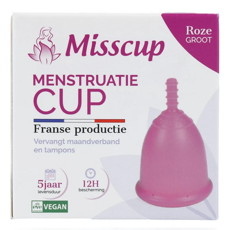 Eco Conseils Misscup Menstruatie Cup Groot Roze