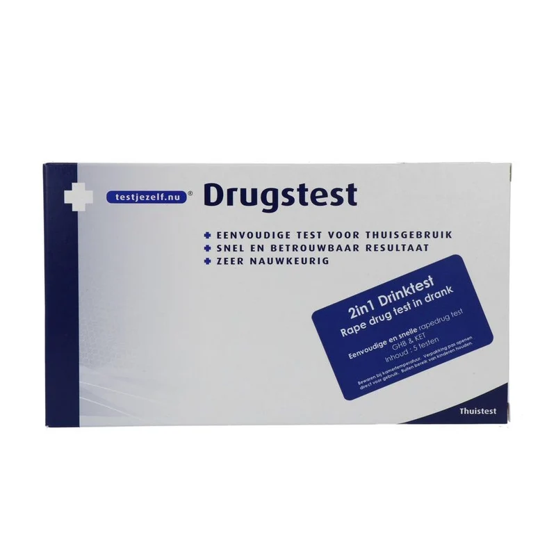 Testjezelf Drink Test GHB+KET Sticker 5 stuks
