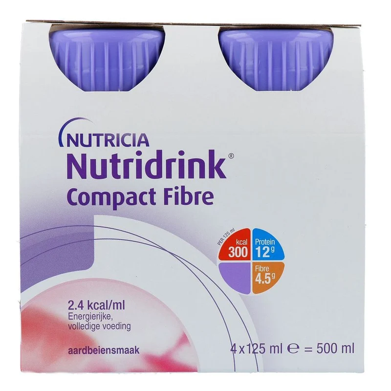 Nutridrink Compact Fibre Aardbei 500 ml