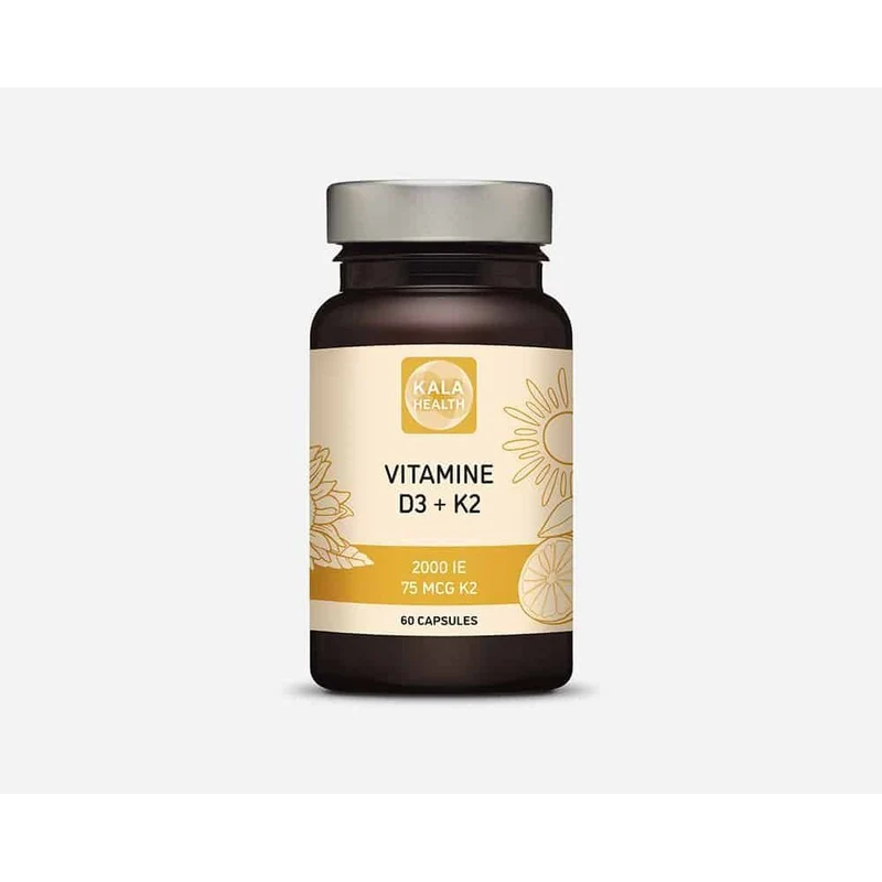 Kala Health Vitamine D3 + K2 50/75mcg 60 capsules