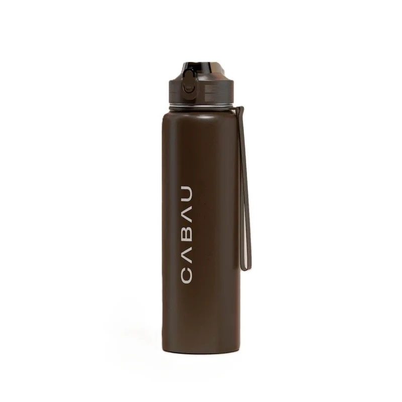 Cabau Lifestyle Bloom Bottle - Stainless Steel Chocolate Brown