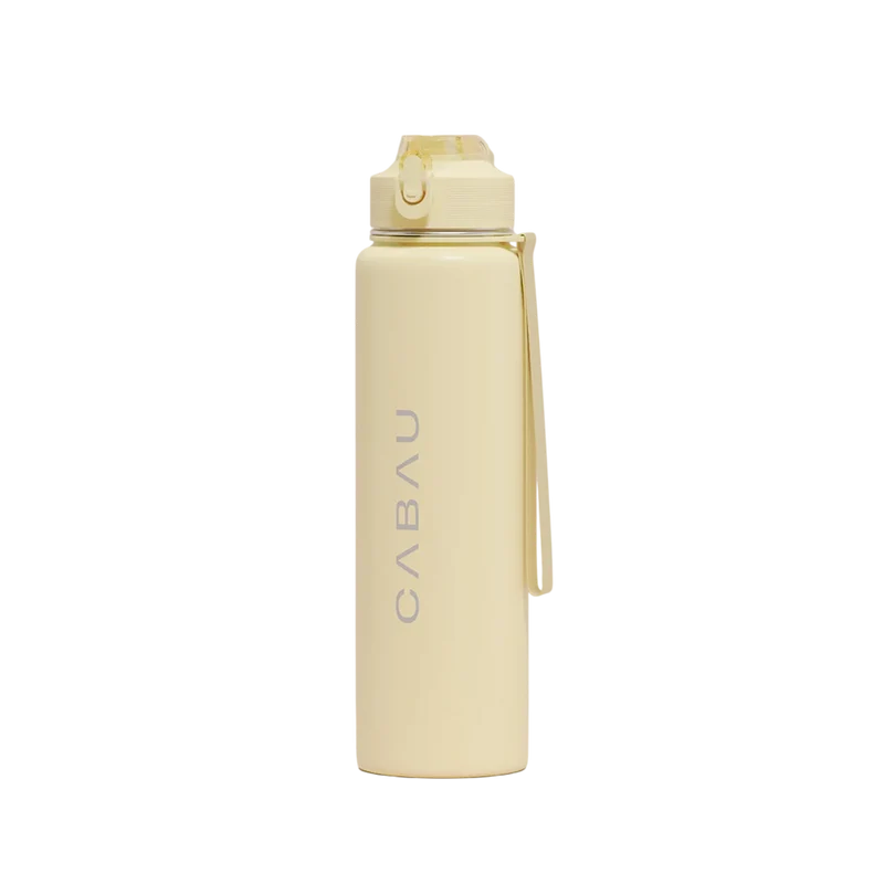 Cabau Lifestyle Bloom Bottle - Stainless Steel Butter Yellow