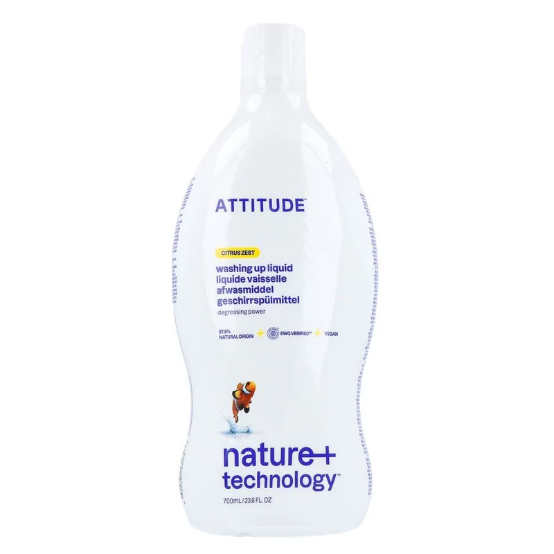 Attitude Nature+ Afwasmiddel Citrus Zest 700 ml
