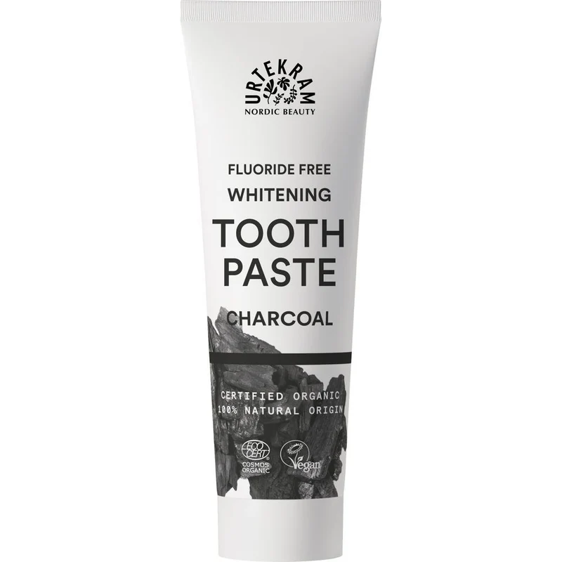 Urtekram Tandpasta actieve kool bio 75 ml