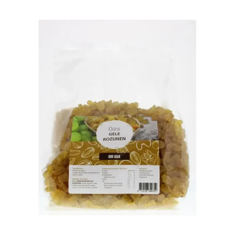 Mijnnatuurwinkel Gele sultana rozijnen 1 kg