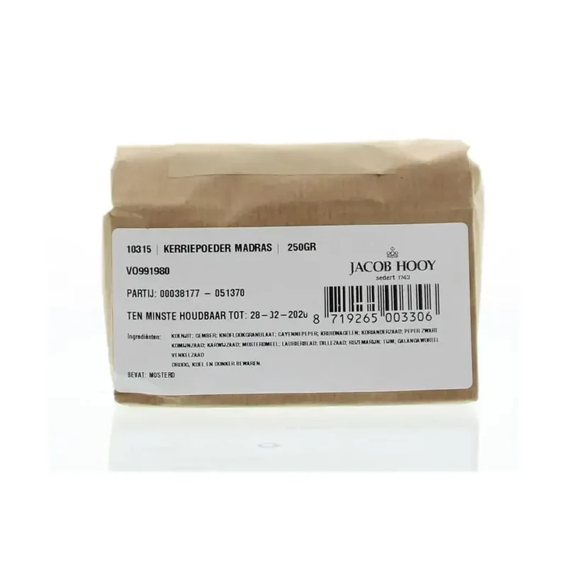 Jacob Hooy Kerriepoeder Madras 250 gram