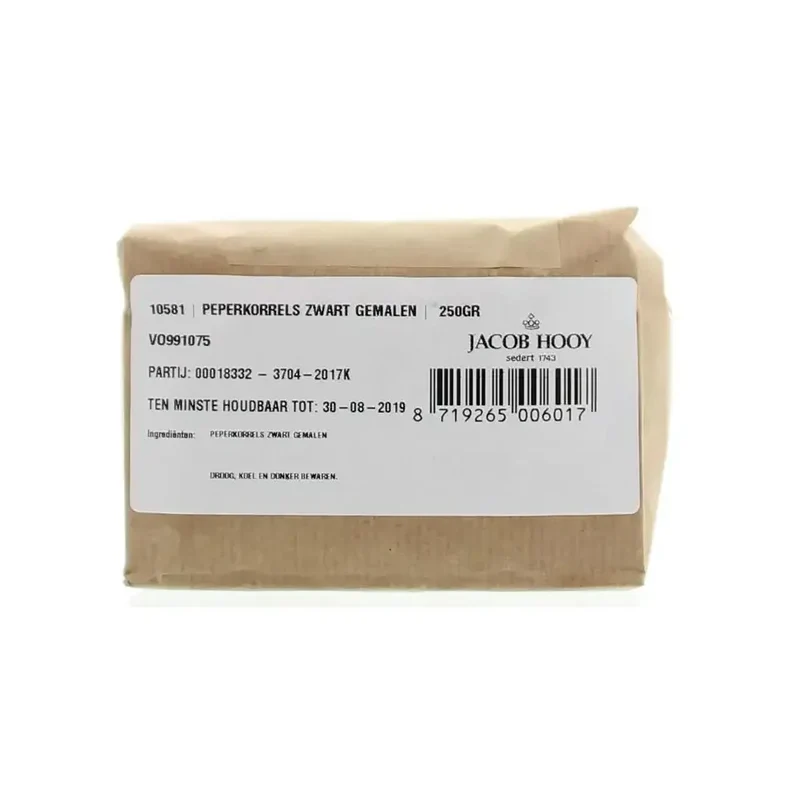 Jacob Hooy Peper zwart gemalen 250 gram