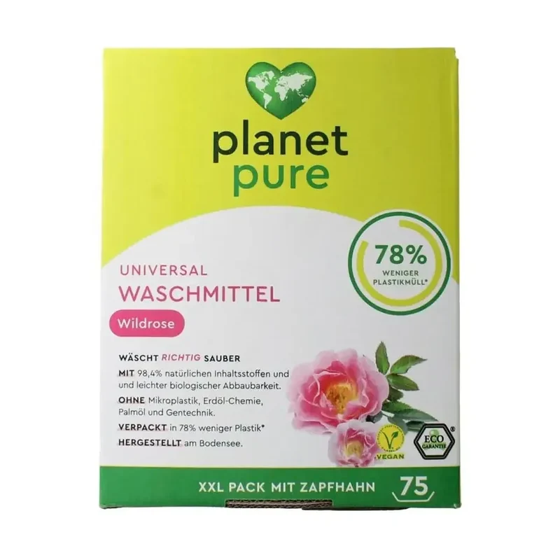 Planet Pure Wasmiddel vloeibaar universeel wild rose