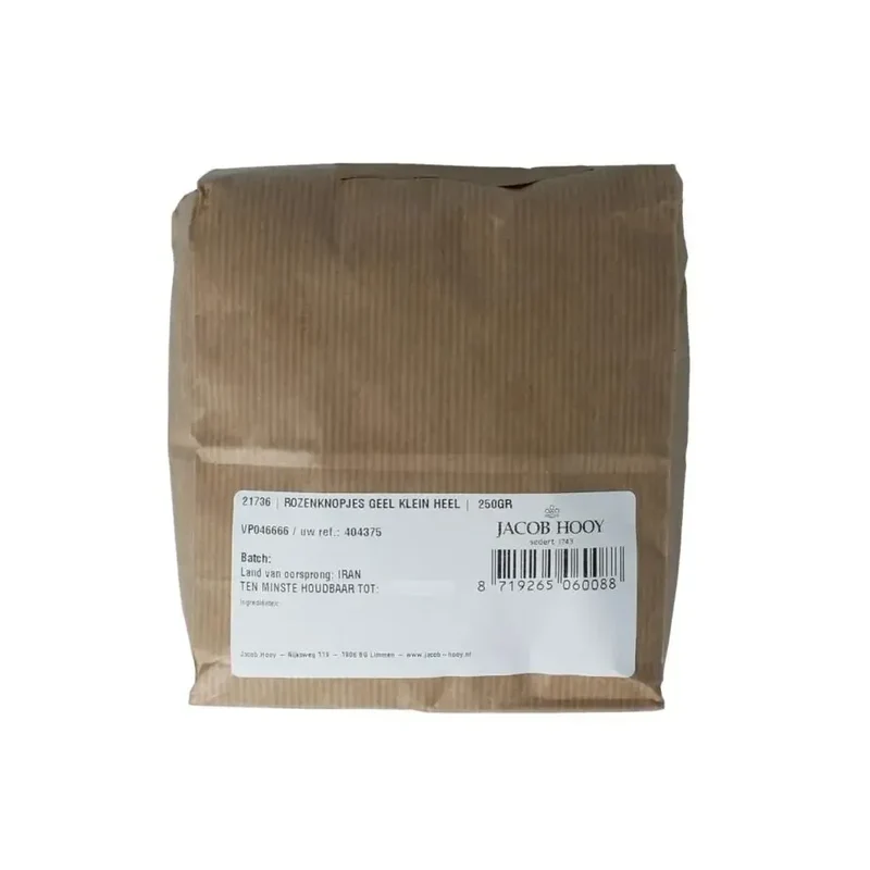 Jacob Hooy Rozenknopjes geel klein heel 250 gram