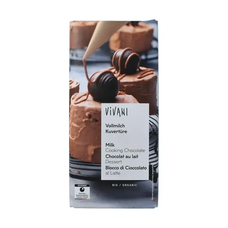 Vivani milk cooking chocolate biologisch 150 gram