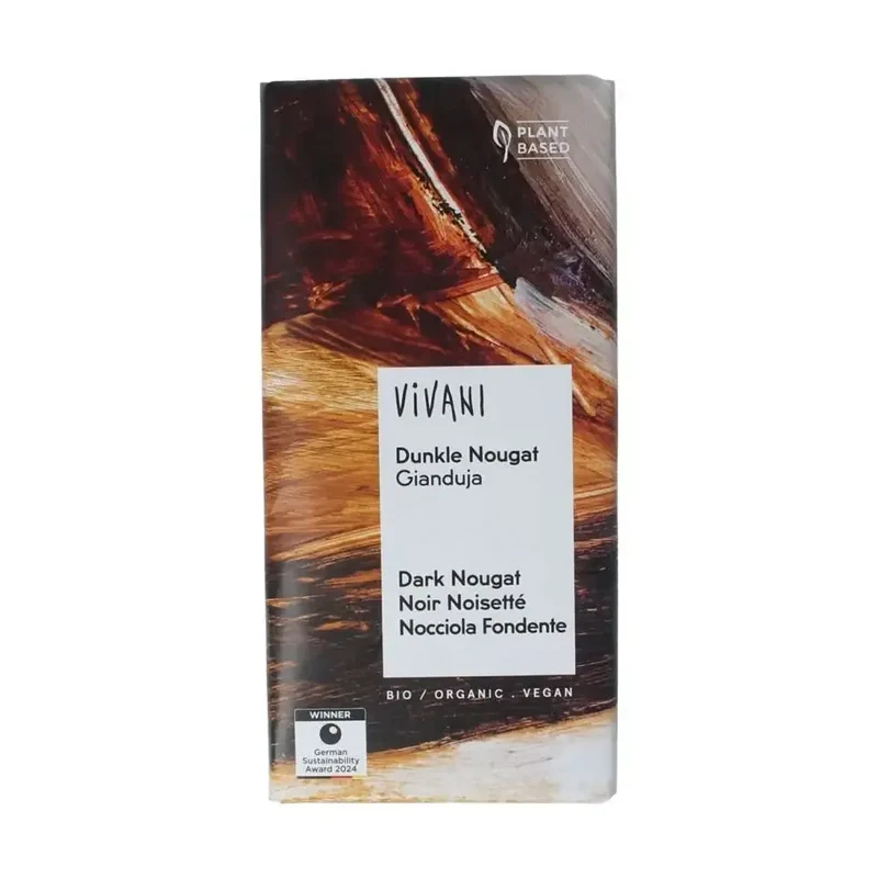 Vivani Dark nougat gianduja biologisch 80 gram