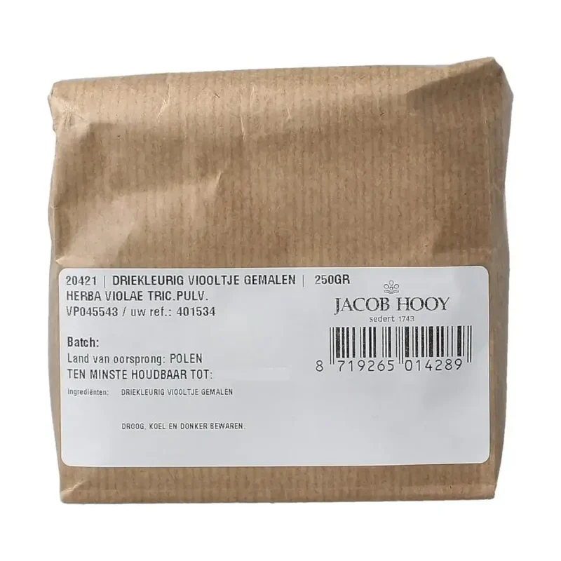 Jacob Hooy Driekleurig viooltje gemalen 250 gram