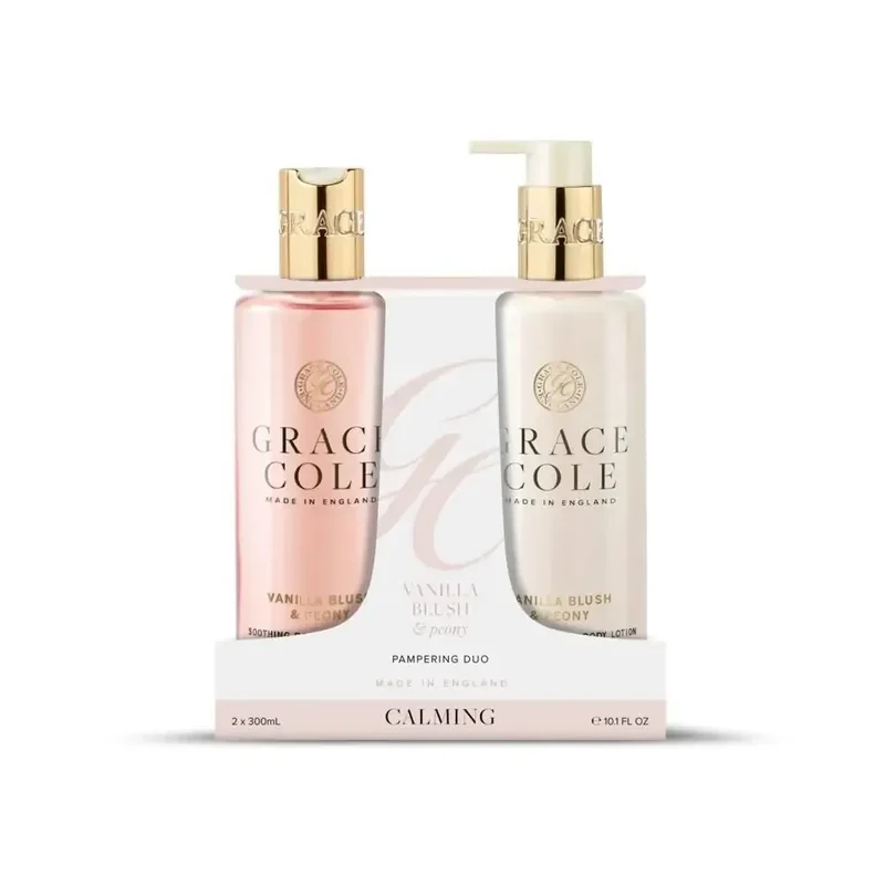 Grace Cole Vanilla blush & peony bodycare duo 2 stuks