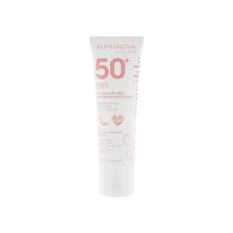 Alphanova Baby sun milk sensitive biologisch SPF50+ 50 ml