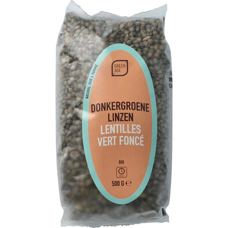 Greenage Linzen Donkergroen 500 gram